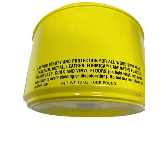Johnson Paste Wax Vintage 1982  Original Formula 16 oz Tin Discontinued 90% Full - Picture 5 of 10
